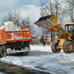 фото Очистка территорий от снега Камаз 15м3