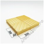 фото Тактильная плитка 300х300х50 мм, цвет серый, желтый